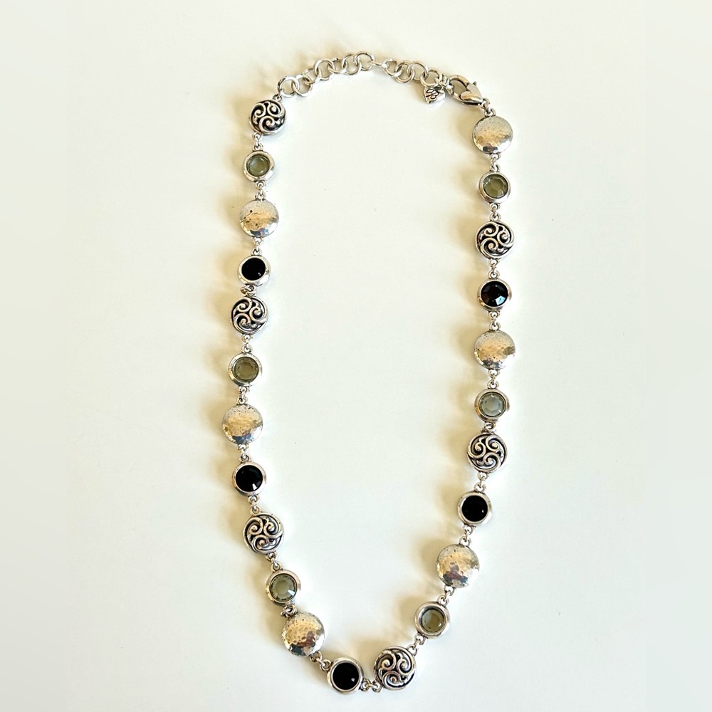 Brighton Crystal, Black, Silver tone Necklace